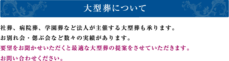 大型葬について