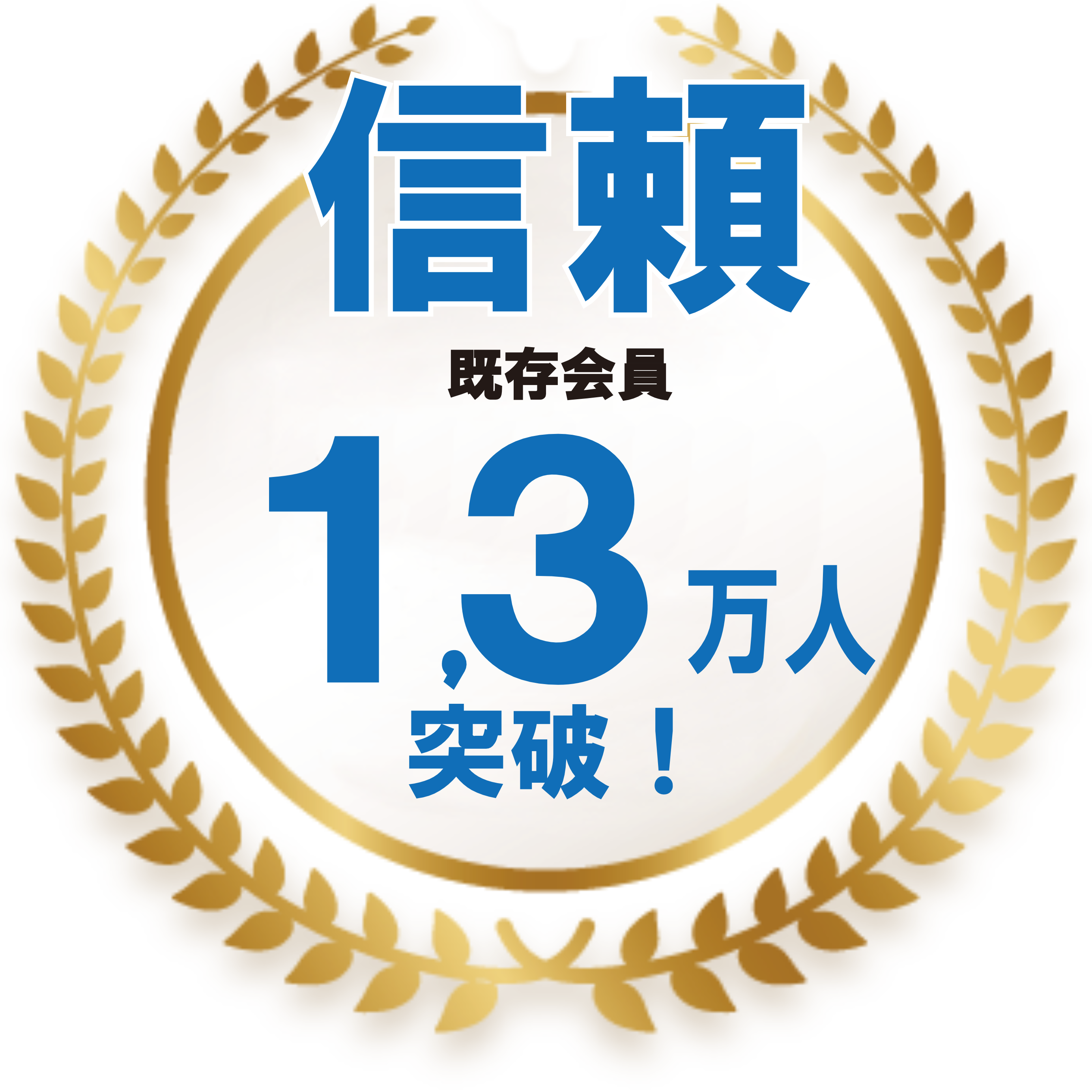 信頼 既存会員1.3万人突破